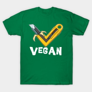 Vegan T-Shirt - Veggie Banana Knife Shirts and Gifts T-Shirt